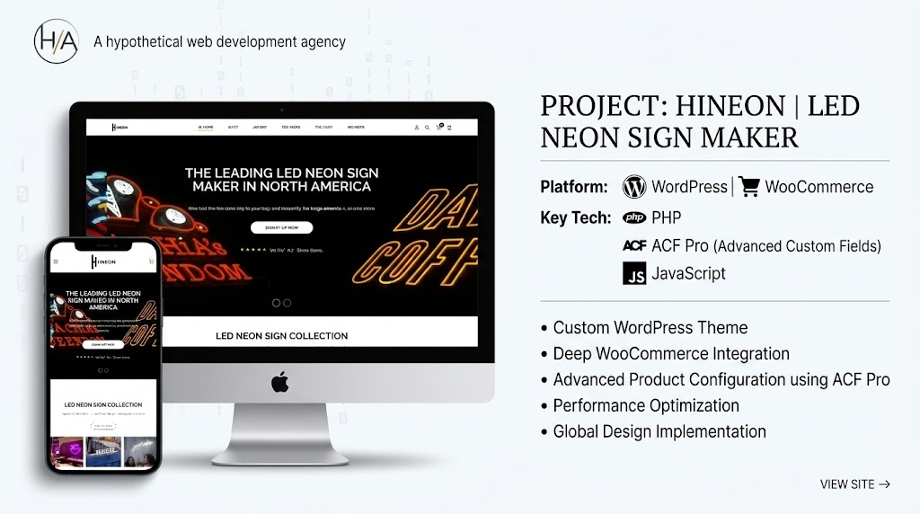 ACF Pro & WooCommerce Sign Builder | HiNeon Project