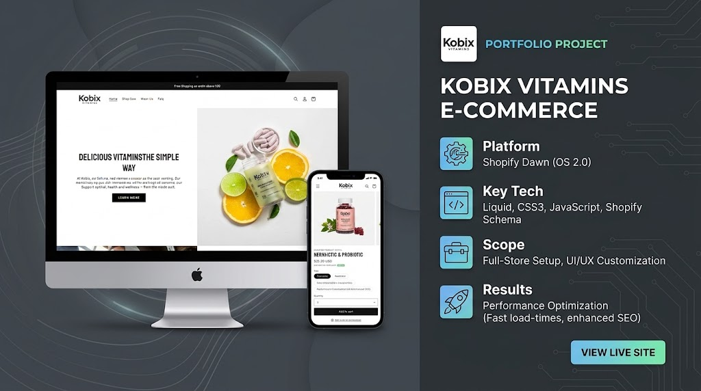 Enterprise Shopify Development for Kobix Nutrition