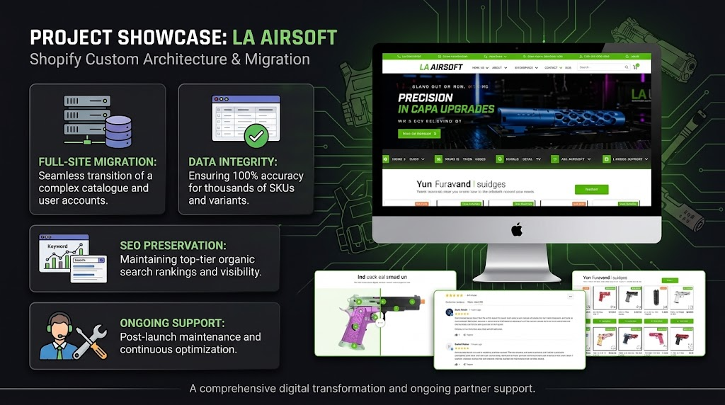 5-Year Technical Partnership & Shopify Migration for LA Airsoft