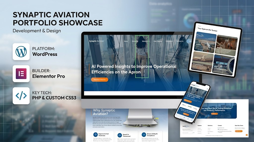 Custom Elementor Pro Development for Synaptic Aviation