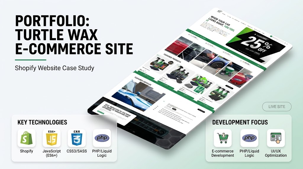Custom E-commerce Functionality & Design for Turtle Wax